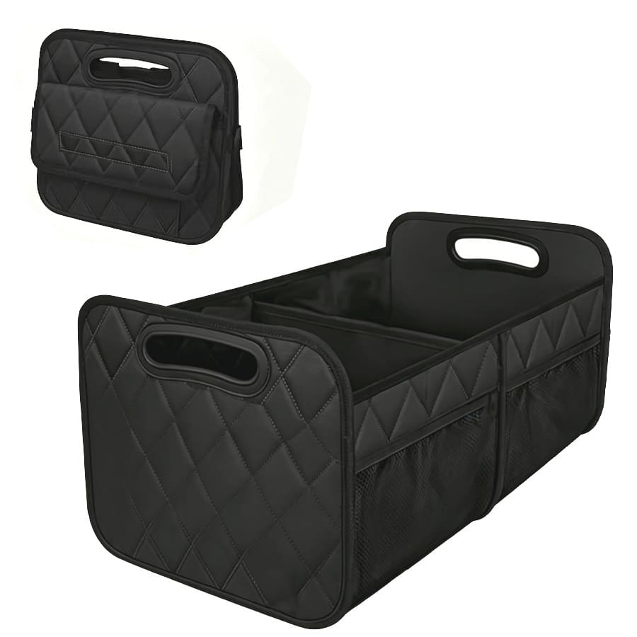1 Car Trunk Storage Box, Vehicle Storage Container, 6-Pocket Organizer, Car Accessories, Automotive Storage, Luggage Compartment, Trunk