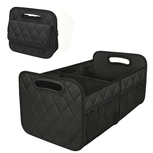 1 Car Trunk Storage Box, Vehicle Storage Container, 6-Pocket Organizer, Car Accessories, Automotive Storage, Luggage Compartment, Trunk