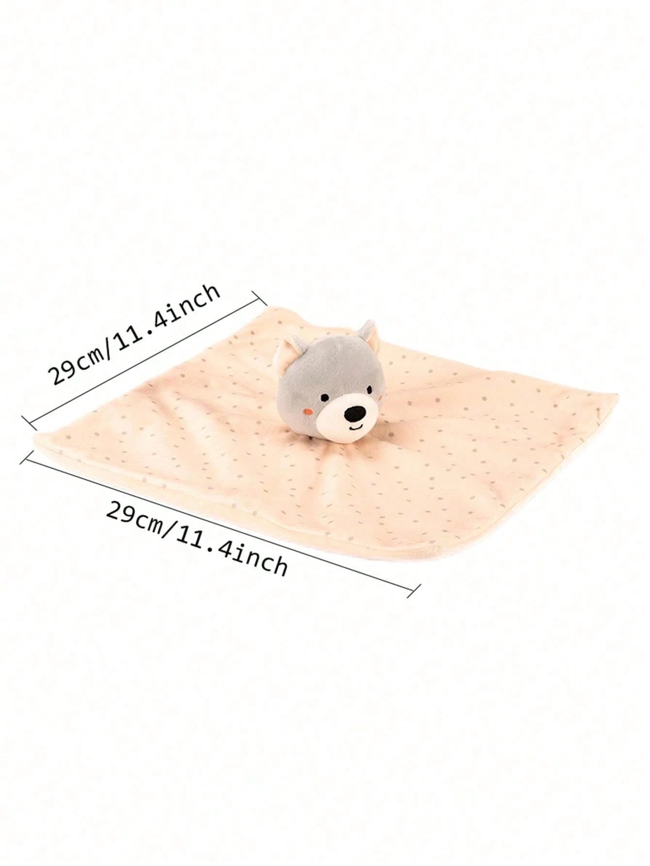 1 Pack Baby Companion Toys Soft Texture Cute Cartoon Animal Toy Design Baby Comfort Blanket Cute Carton Design Security Blankets For Babies