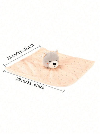 1 Pack Baby Companion Toys Soft Texture Cute Cartoon Animal Toy Design Baby Comfort Blanket Cute Carton Design Security Blankets For Babies