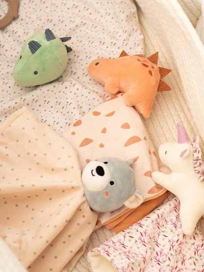 1 Pack Baby Companion Toys Soft Texture Cute Cartoon Animal Toy Design Baby Comfort Blanket Cute Carton Design Security Blankets For Babies