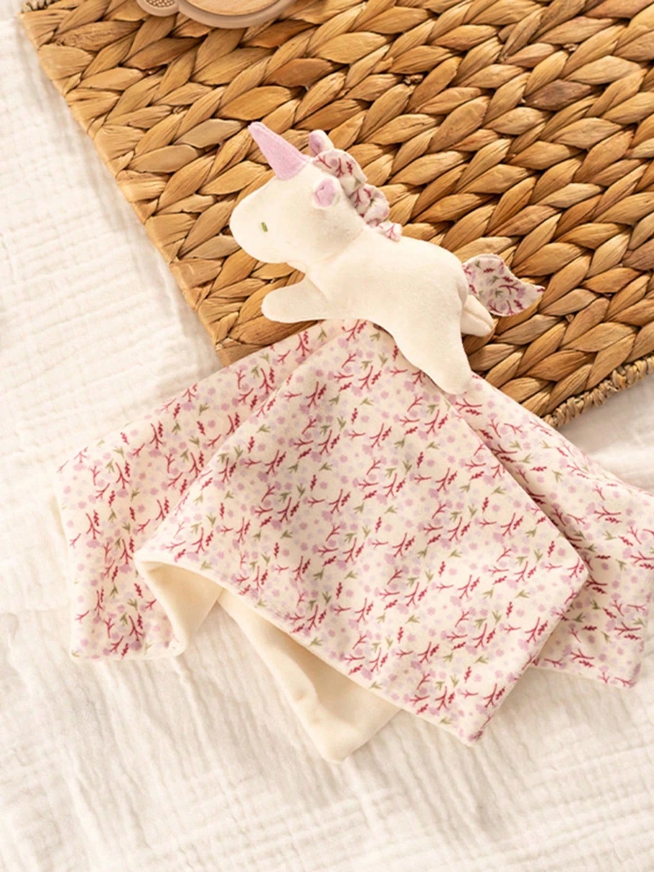 1 Pack Baby Companion Toys Soft Texture Cute Cartoon Animal Toy Design Baby Comfort Blanket Cute Carton Design Security Blankets For Babies