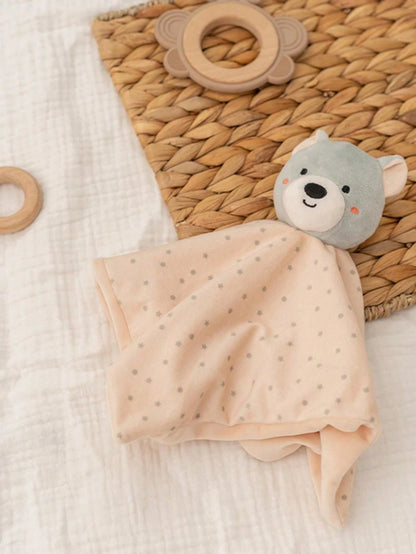 1 Pack Baby Companion Toys Soft Texture Cute Cartoon Animal Toy Design Baby Comfort Blanket Cute Carton Design Security Blankets For Babies