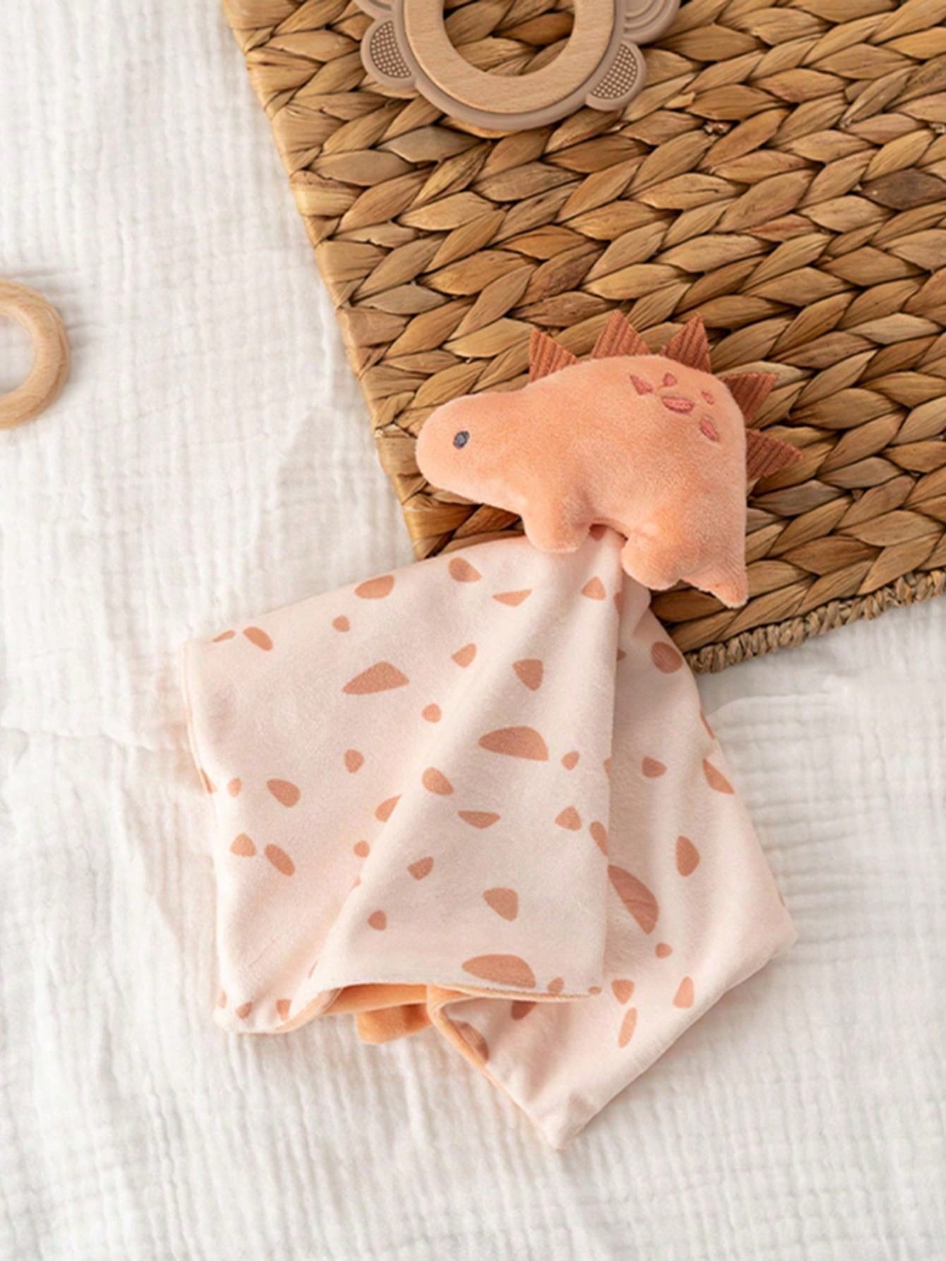 1 Pack Baby Companion Toys Soft Texture Cute Cartoon Animal Toy Design Baby Comfort Blanket Cute Carton Design Security Blankets For Babies