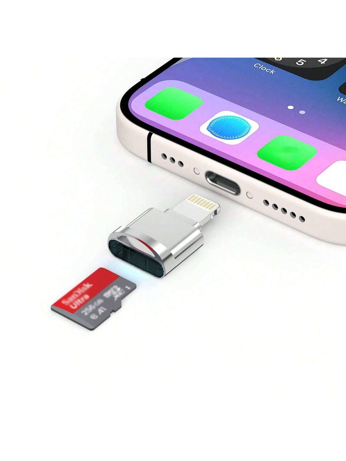 1 Pack Compatible With IPhone 14/13/12/11/XS/8/7 Pro Plus Max TF Card Reader Adapter Adapter Card Reader