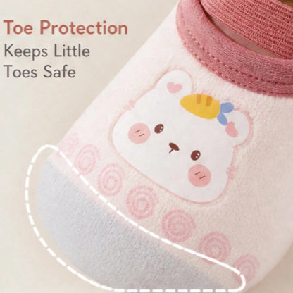 1 Pair Baby Girls Slip On Shoes 0-3Y Non-Slip Breathable Low-Top Flat Sneakers Cute Pink Rabbit Toddler Walking Shoes, All Seasons Indoor Outdoor Wear