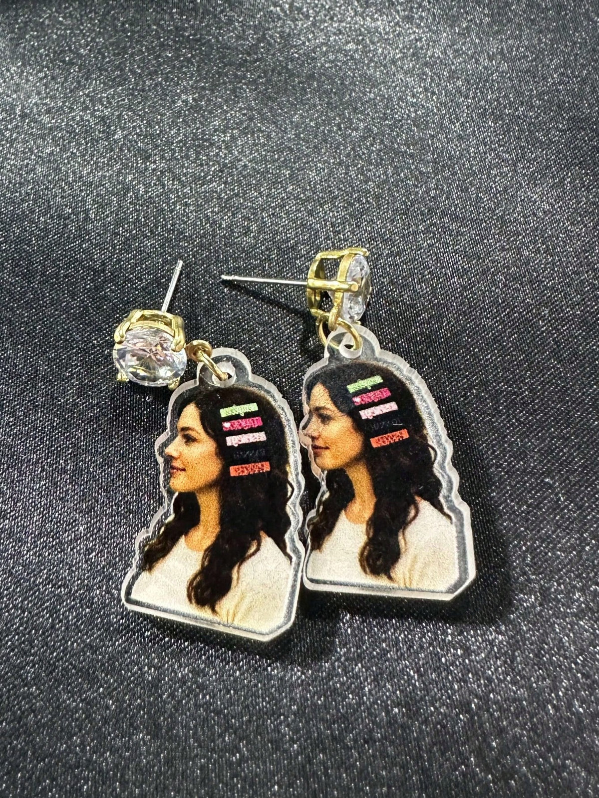 1 Pair Customized Photo Face Wedding Earrings, Personalized Portrait Photo Pendant Jewelry For Bridal Bachelorette Party Anniversary Gift