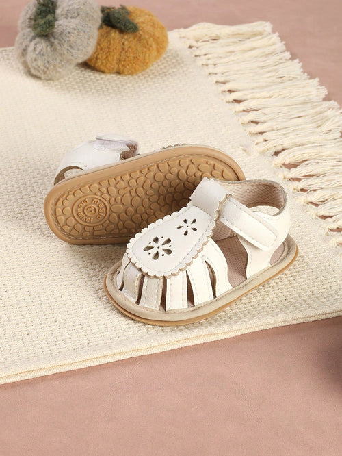 1 Pair Infant Lace Hollow Out Minimalist Versatile Sandals Suitable For Summer