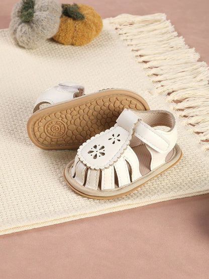 1 Pair Infant Lace Hollow Out Minimalist Versatile Sandals Suitable For Summer