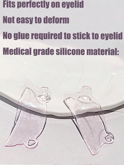 1 Pair Reusable Eyelash Softening Pads, Eyelash Lift And Protection Shield, Suitable For Eyelash And Eyebrow Perming/Dyeing, Self-Adhesive 3D Eyelash Curler Accessory, Makeup Tool