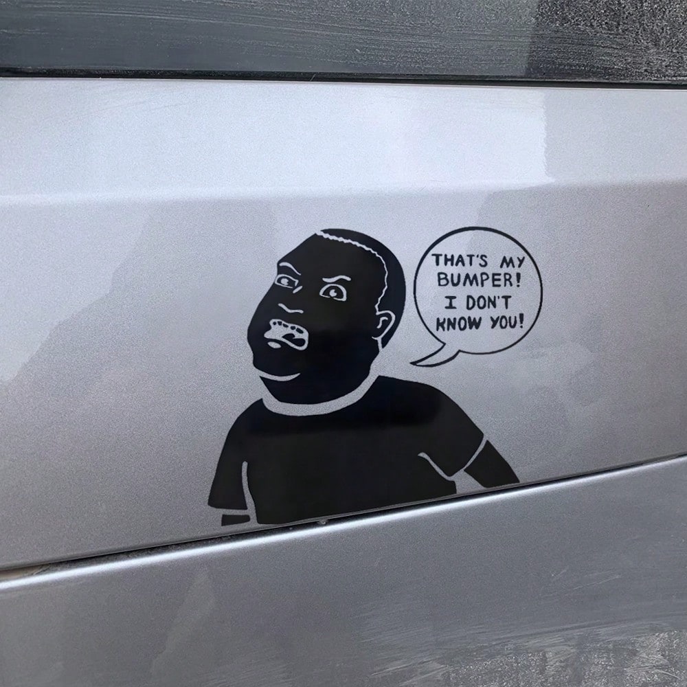 1 Pc Bobby "That's My Bumper, I Don't Know You" Car Bumper Sticker, Funny Vinyl King Of The Hill Warning Decal For Tailgaters
