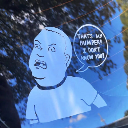 1 Pc Bobby "That's My Bumper, I Don't Know You" Car Bumper Sticker, Funny Vinyl King Of The Hill Warning Decal For Tailgaters