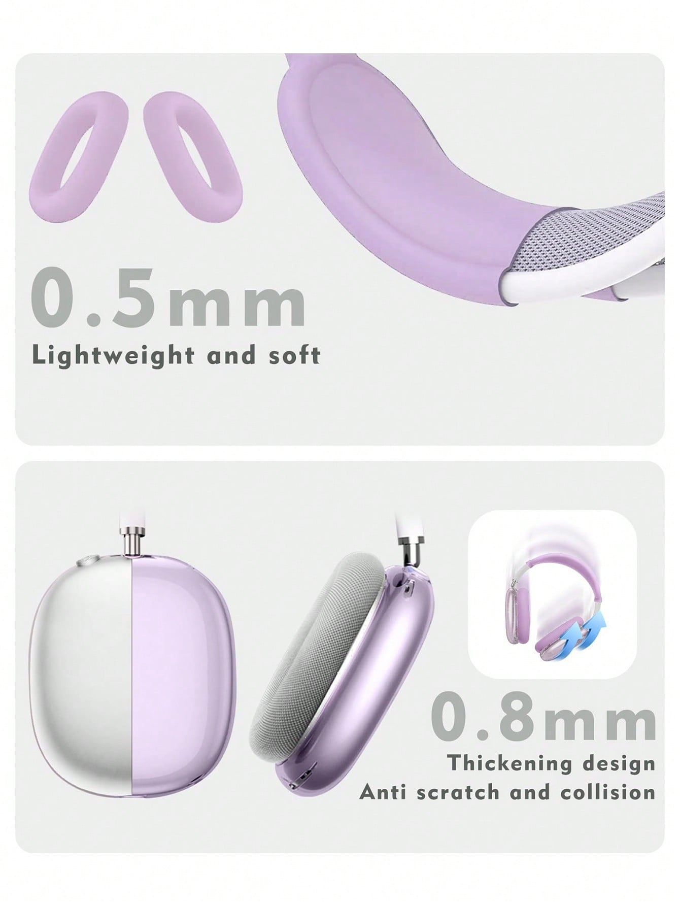 1 Pc Plush Pink Small Elephant Ear Case For AirPods2/1 For AirPods Pro For AirPods 3 For AirPods Pro (2nd Generation) For AirPods 4