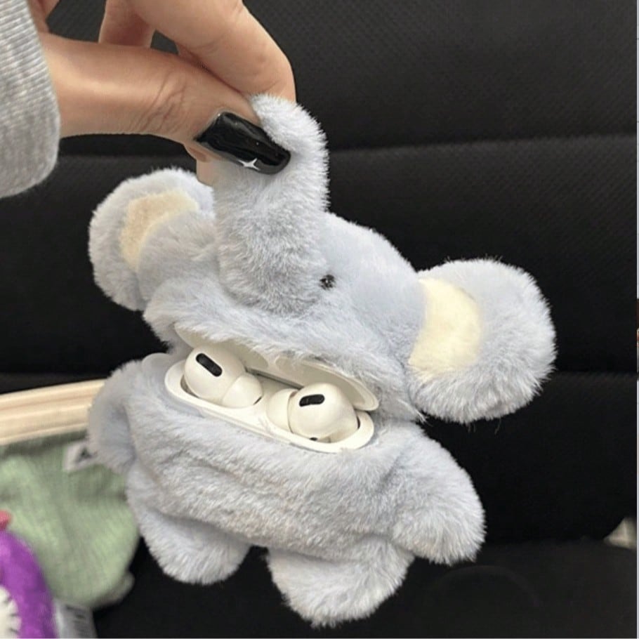 1 Pc Plush Pink Small Elephant Ear Case For AirPods2/1 For AirPods Pro For AirPods 3 For AirPods Pro (2nd Generation) For AirPods 4