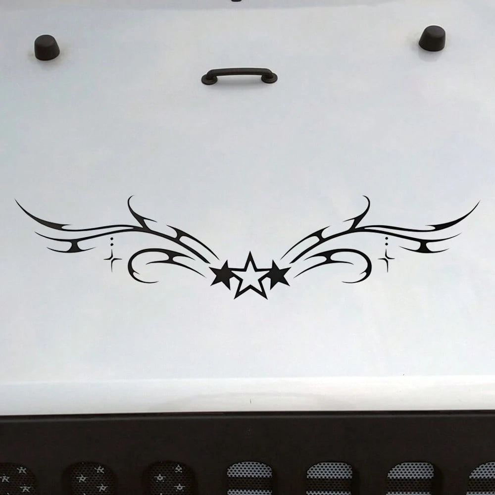 1 Pc Star Wings Car Sticker Decal, Vinyl Tramp Stamp Sticker For Car Window Bumper, Girly Gift Accessories For Y2K/90s Aesthetic Fans