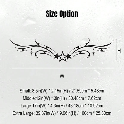 1 Pc Star Wings Car Sticker Decal, Vinyl Tramp Stamp Sticker For Car Window Bumper, Girly Gift Accessories For Y2K/90s Aesthetic Fans