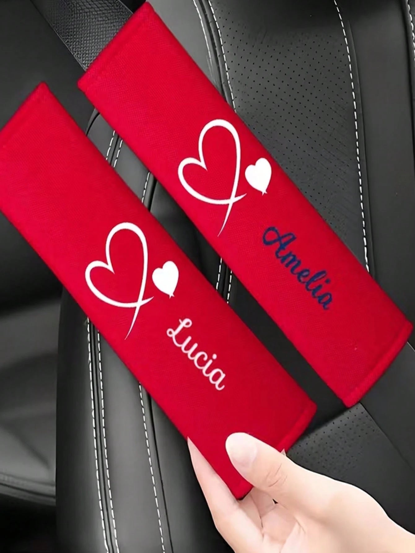 1 Piece Of Customizable Name, Car Seatbelt Shoulder Cushion, Soft And Comfortable Protective Cover, Ergonomically Designed To Enhance Driving Experience, Suitable For Most Car Models, Soft And Comfort
