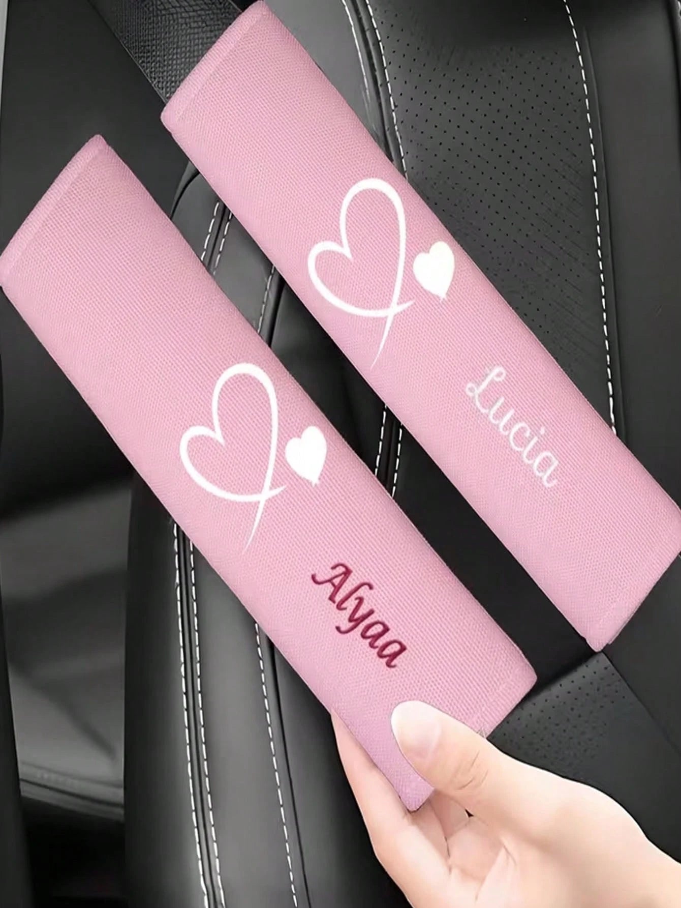 1 Piece Of Customizable Name, Car Seatbelt Shoulder Cushion, Soft And Comfortable Protective Cover, Ergonomically Designed To Enhance Driving Experience, Suitable For Most Car Models, Soft And Comfort