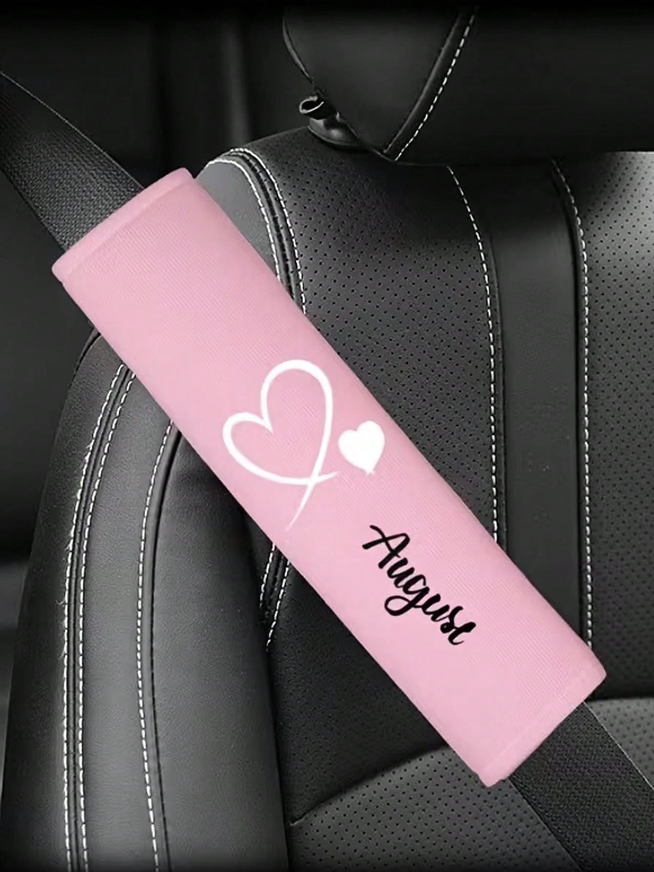 1 Piece Of Customizable Name, Car Seatbelt Shoulder Cushion, Soft And Comfortable Protective Cover, Ergonomically Designed To Enhance Driving Experience, Suitable For Most Car Models, Soft And Comfort
