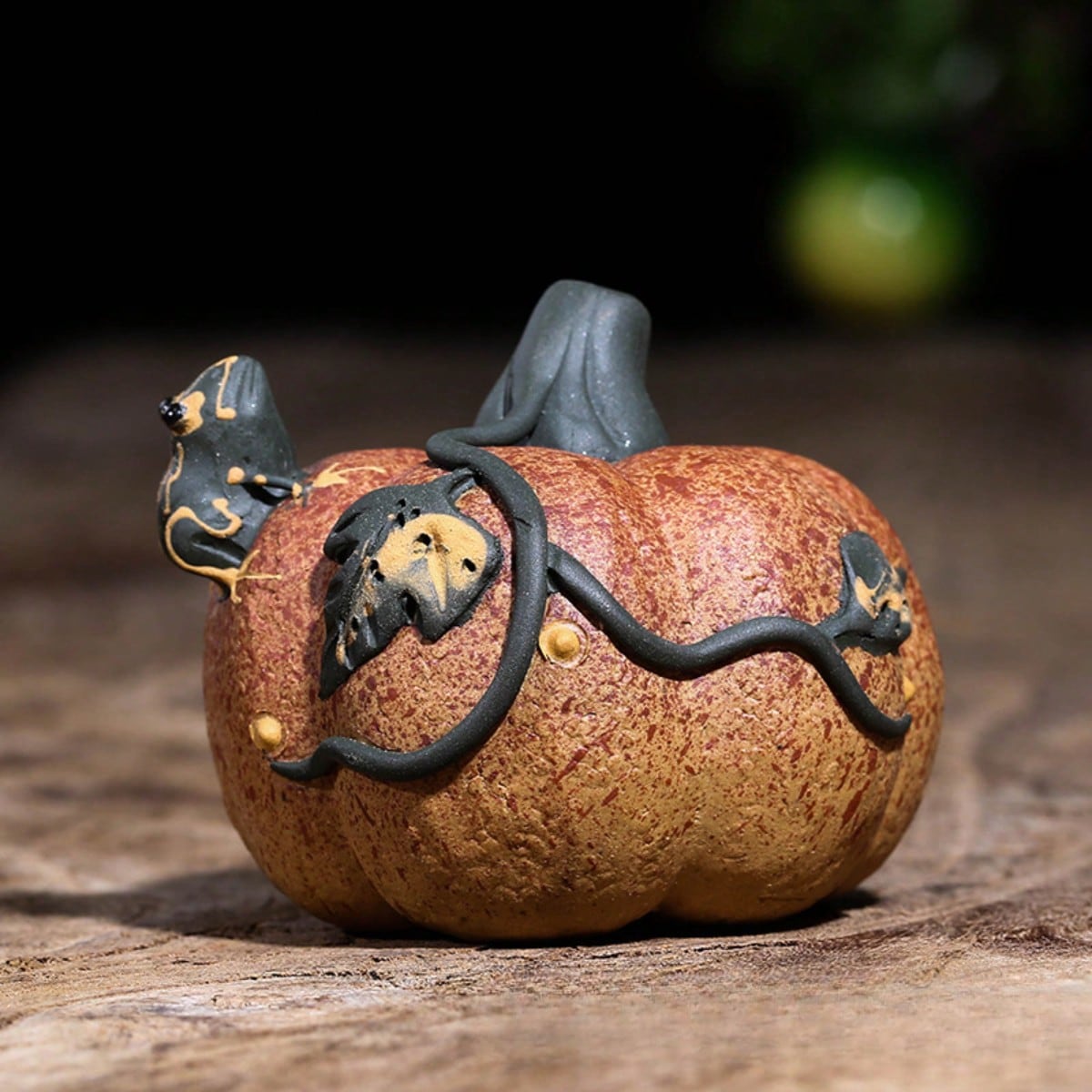 1 Piece Water Spray Tea Pet Handmade Frog Watermelon Ornament Gourd Pumpkin Vegetable Fruit Tea Playing Tea Set Accessories