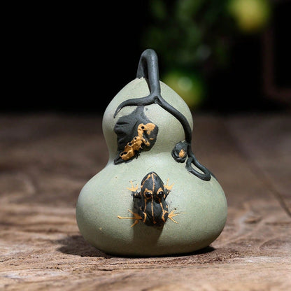 1 Piece Water Spray Tea Pet Handmade Frog Watermelon Ornament Gourd Pumpkin Vegetable Fruit Tea Playing Tea Set Accessories