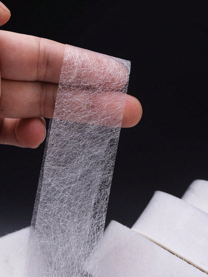 1 Roll 66 Yards Fusible Bias Tape, Double-Sided Adhesive, Strong Adhesive Washable, Hot Melt Tape With Double-Sided Backing, Seamless Edging Tape, Suitable For Altering Clothes, Pants, Jeans, Curtains