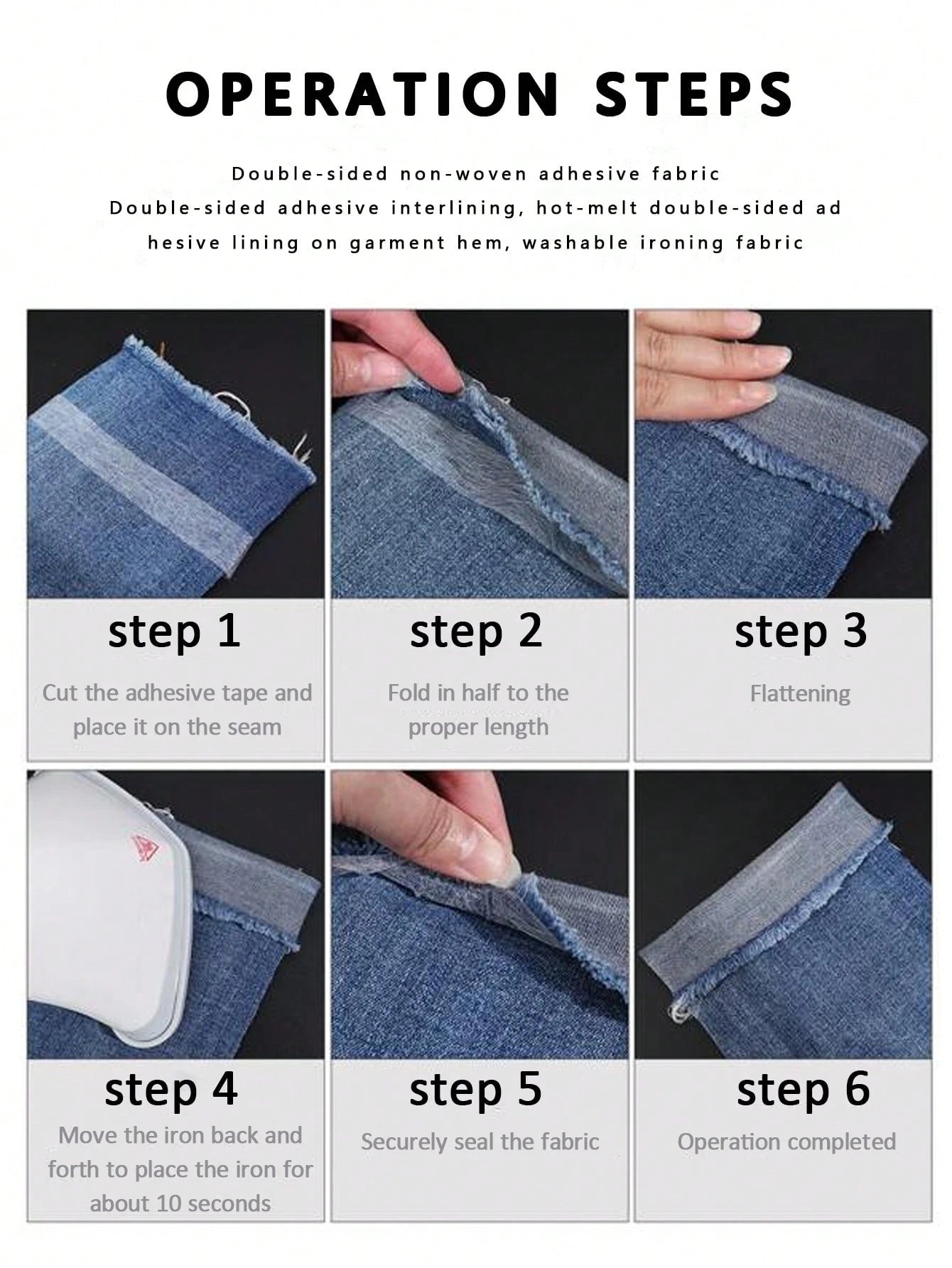 1 Roll 66 Yards Fusible Bias Tape, Double-Sided Adhesive, Strong Adhesive Washable, Hot Melt Tape With Double-Sided Backing, Seamless Edging Tape, Suitable For Altering Clothes, Pants, Jeans, Curtains