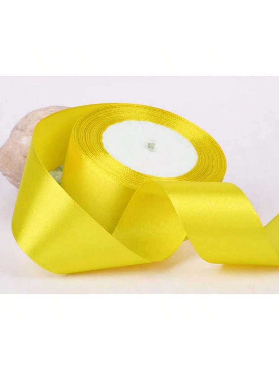 1 Roll Of Polyester Satin Ribbon- Gift Box, Candy Box, Cake Box, Fresh Flower Decoration Ribbon (Machine Dyed With Slight Color Difference)