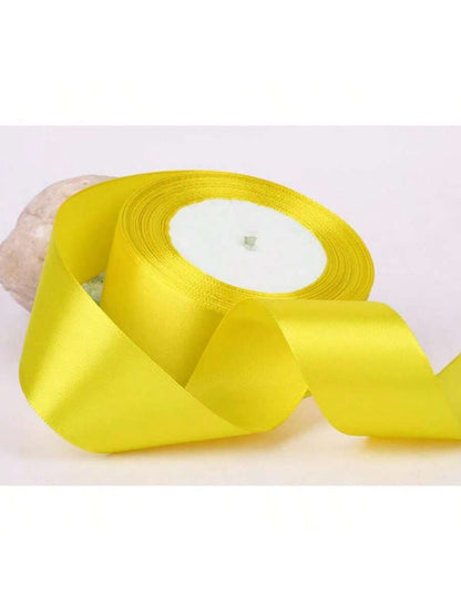 1 Roll Of Polyester Satin Ribbon- Gift Box, Candy Box, Cake Box, Fresh Flower Decoration Ribbon (Machine Dyed With Slight Color Difference)