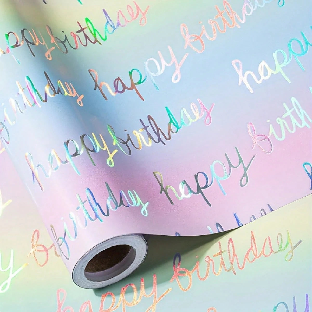 1 Roll Of Shiny Gradient Color Gift Wrapping Paper,With Shimmering Sequins,Suitable For Baby Shower Party,Gender Revealed,Children' Birthday Party