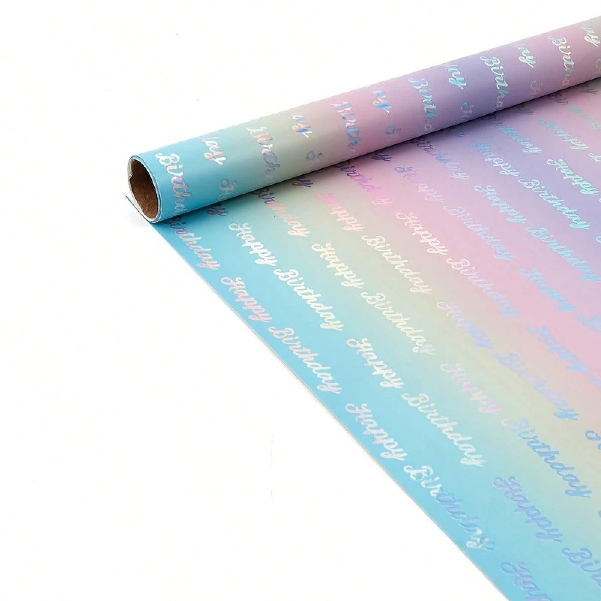 1 Roll Of Shiny Gradient Color Gift Wrapping Paper,With Shimmering Sequins,Suitable For Baby Shower Party,Gender Revealed,Children' Birthday Party
