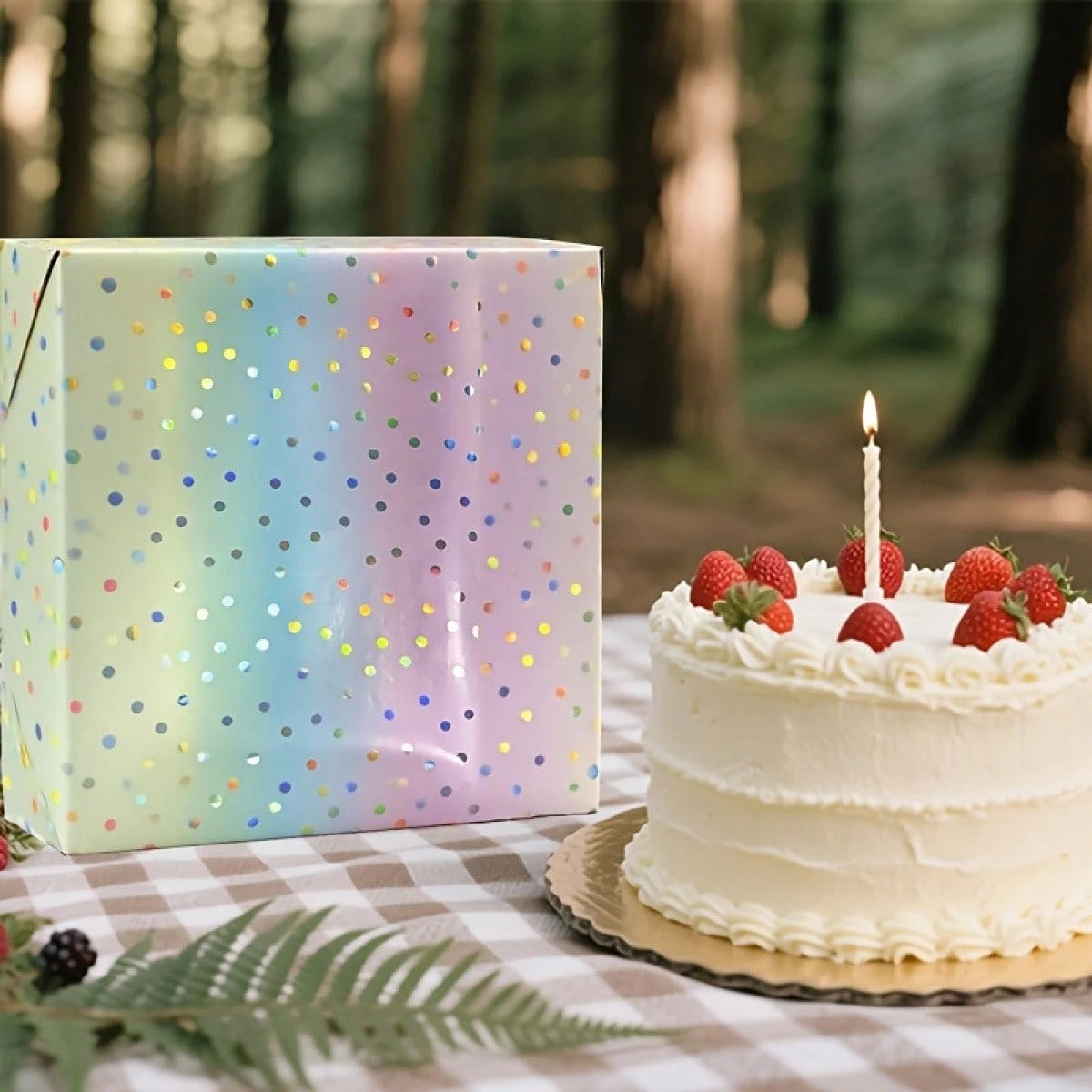 1 Roll Of Shiny Gradient Color Gift Wrapping Paper,With Shimmering Sequins,Suitable For Baby Shower Party,Gender Revealed,Children' Birthday Party