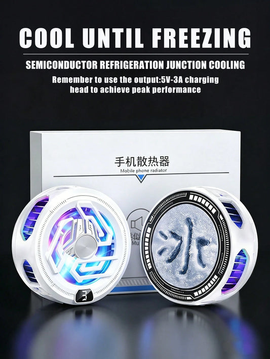 1 Set/2 Sets Phone Cooler, 2-In-1 Magnetic And Clip-On Phone Cooling Fan, Using Semiconductor Cooling Technology, 3 Working Modes, RGB Lighting Effect, USB-C Interface Gaming Phone Cooler, Suitable Fo