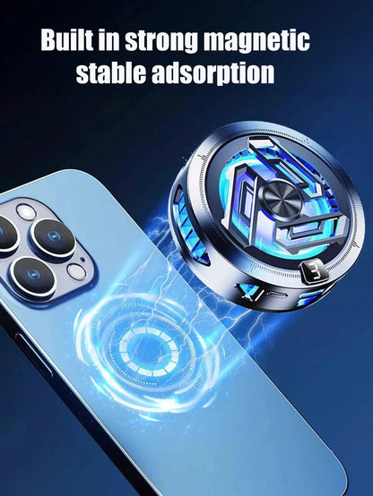 1 Set/2 Sets Phone Cooler, 2-In-1 Magnetic And Clip-On Phone Cooling Fan, Using Semiconductor Cooling Technology, 3 Working Modes, RGB Lighting Effect, USB-C Interface Gaming Phone Cooler, Suitable Fo