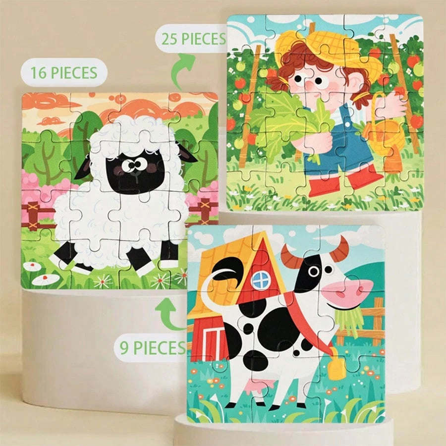1 Set (50 Pieces) Magnetic Paper Puzzle – 3-In-1 Magnetic Puzzle Book. Educational Toy For Cognitive Development And Preschool Learning; Ideal Gift For Children Aged 3+. Perfect For Travel And On-The