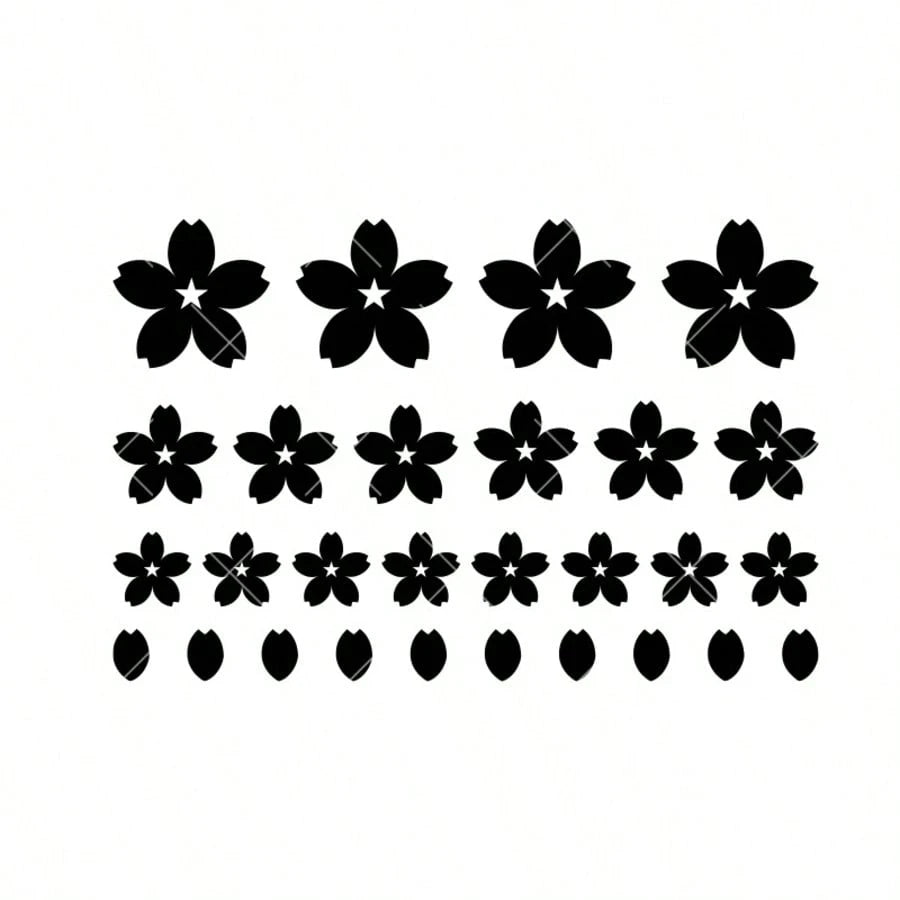 1 Set Assorted Cherry Blossom Pattern Car Stickers, Vinyl Waterproof & UV Resistant, Suitable For Car Headlights, Tail Lights, Rear Lights, JDM Exterior Accessories, DIY Car Lights, Body, Rear Glass S