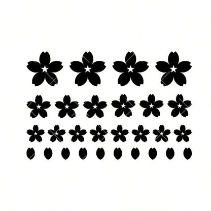 1 Set Assorted Cherry Blossom Pattern Car Stickers, Vinyl Waterproof & UV Resistant, Suitable For Car Headlights, Tail Lights, Rear Lights, JDM Exterior Accessories, DIY Car Lights, Body, Rear Glass S