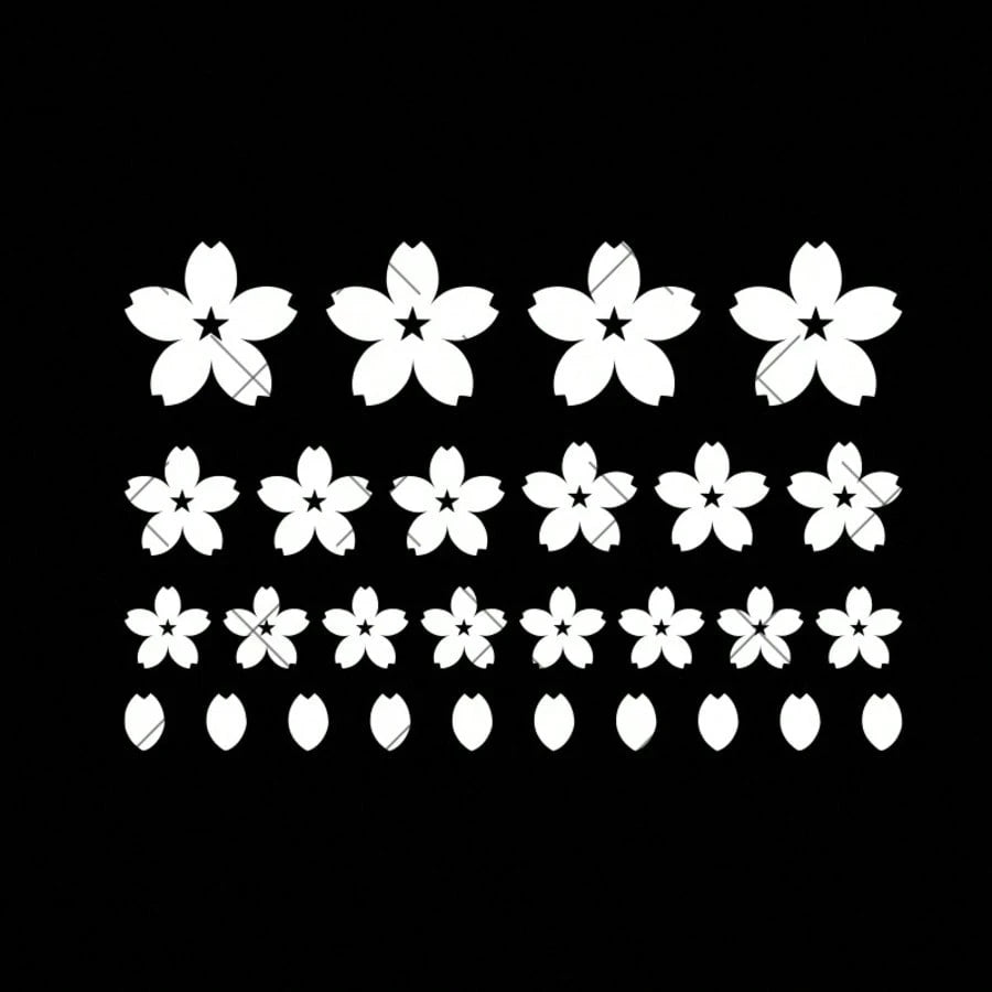 1 Set Assorted Cherry Blossom Pattern Car Stickers, Vinyl Waterproof & UV Resistant, Suitable For Car Headlights, Tail Lights, Rear Lights, JDM Exterior Accessories, DIY Car Lights, Body, Rear Glass S