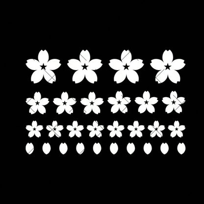 1 Set Assorted Cherry Blossom Pattern Car Stickers, Vinyl Waterproof & UV Resistant, Suitable For Car Headlights, Tail Lights, Rear Lights, JDM Exterior Accessories, DIY Car Lights, Body, Rear Glass S