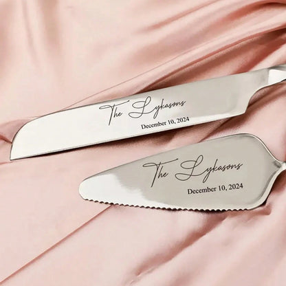 1 Set Customized Cake Knife And Fork Wedding Cake Cutting Sets, Creative Cake Knife And Fork