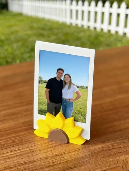 1 Set Floral Decorative Photo Frame, Desktop Photo Frame With Floral Design, Card Display Stand, Cute Desktop Decor, Suitable For Office And Bedroom, Perfect Gift For Home Decoration