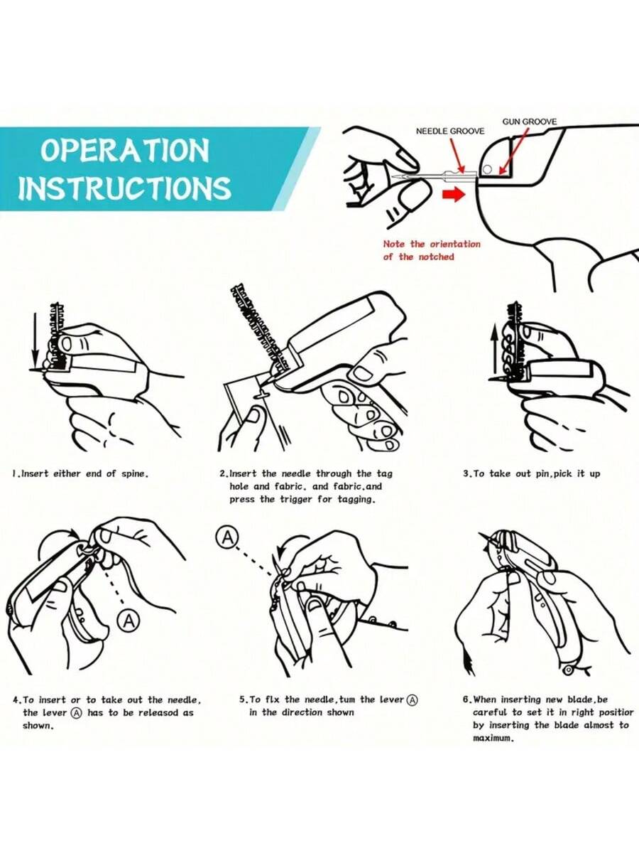 1 Set Instant Fix Micro Stitch Gun- 3000pcs Plastic Needles Portable Clothing Repair Tool For Quick Hemming, Quilt Folding, Labeling And Various Clothing Repair Work