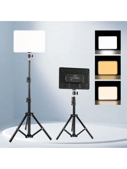 1 Set Of 10 Inch Square Fill Light, Professional Lighting Equipment For Live Streaming And Food Photography- USB Powered, Soft Emitting, Square Fill Light LED Light With 110cm Tripod, Used For Photo