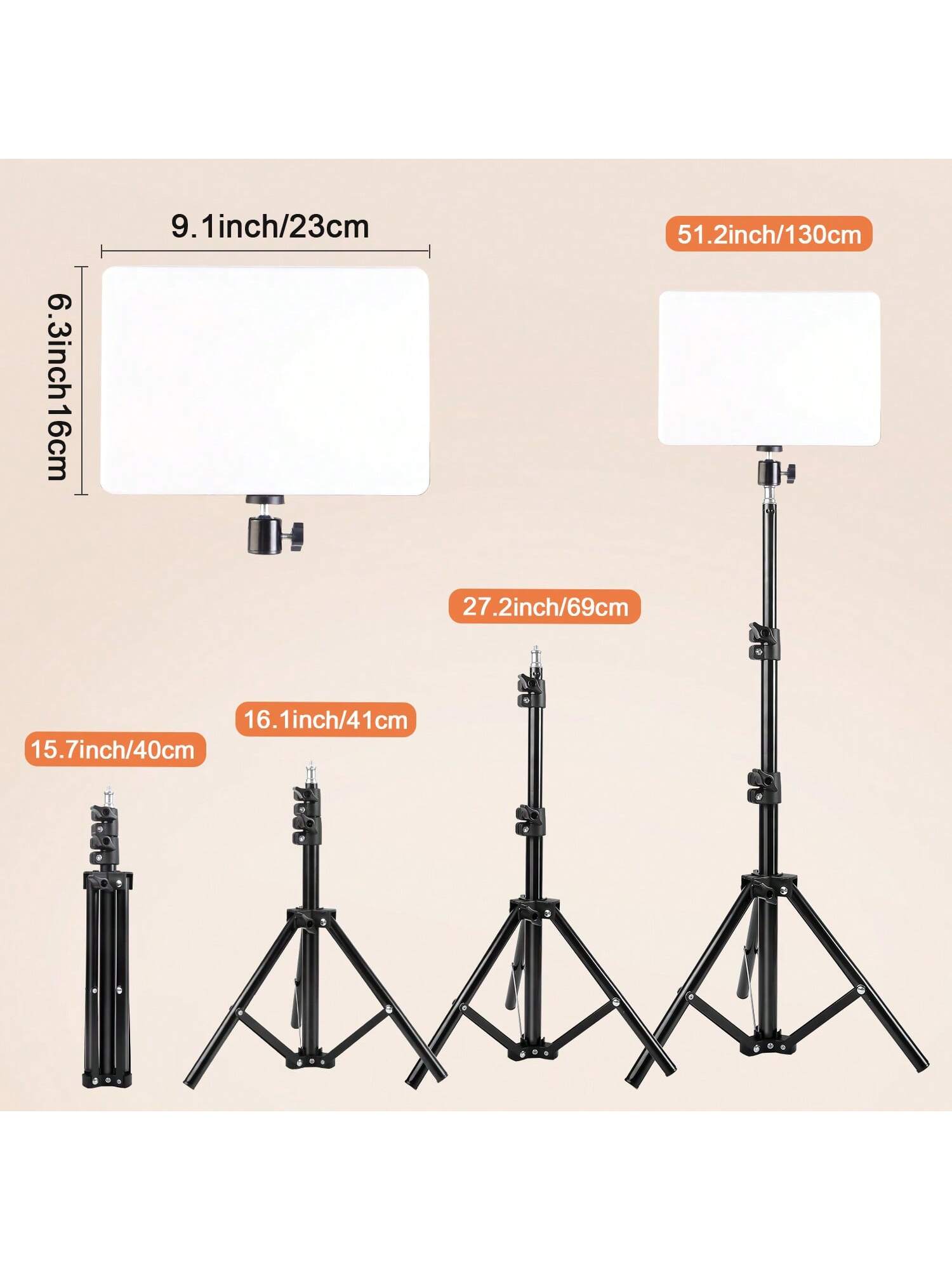 1 Set Of 10 Inch Square Fill Light, Professional Lighting Equipment For Live Streaming And Food Photography- USB Powered, Soft Emitting, Square Fill Light LED Light With 110cm Tripod, Used For Photo