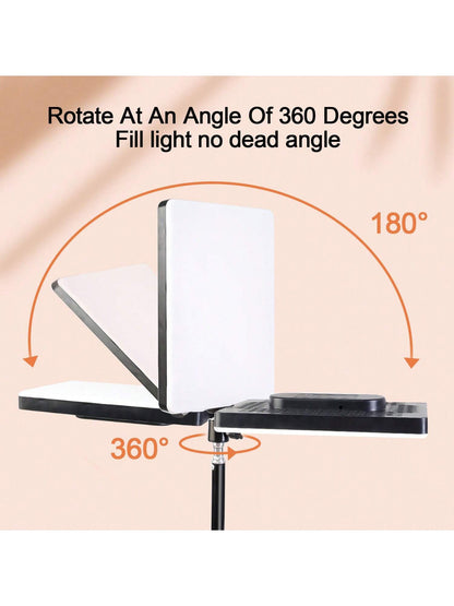1 Set Of 10 Inch Square Fill Light, Professional Lighting Equipment For Live Streaming And Food Photography- USB Powered, Soft Emitting, Square Fill Light LED Light With 110cm Tripod, Used For Photo