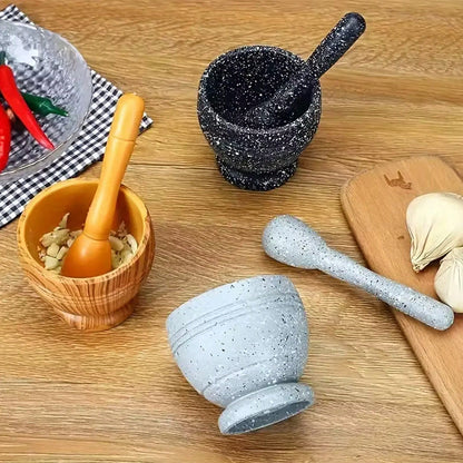 1 Set Of Grinder & Pestle Set- PP Garlic/Pepper/Spice Grinder Bowl- Multi-Functional Kitchen Tool For Seasonings, Grains Spice Grinder- Household Kitchen Gadgets