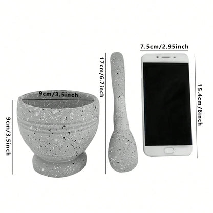 1 Set Of Grinder & Pestle Set- PP Garlic/Pepper/Spice Grinder Bowl- Multi-Functional Kitchen Tool For Seasonings, Grains Spice Grinder- Household Kitchen Gadgets