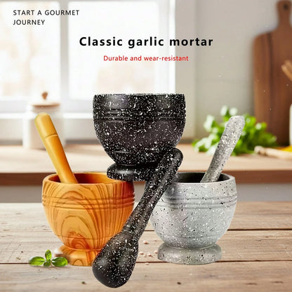 1 Set Of Grinder & Pestle Set- PP Garlic/Pepper/Spice Grinder Bowl- Multi-Functional Kitchen Tool For Seasonings, Grains Spice Grinder- Household Kitchen Gadgets