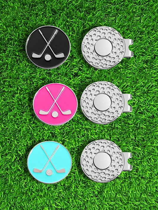 1 To 3 Magnetic Hat Clips. Golf Accessories. Decorated With Wear-Resistant Zinc Alloy. Suitable For Golfers. Color: Light Blue-Green.
