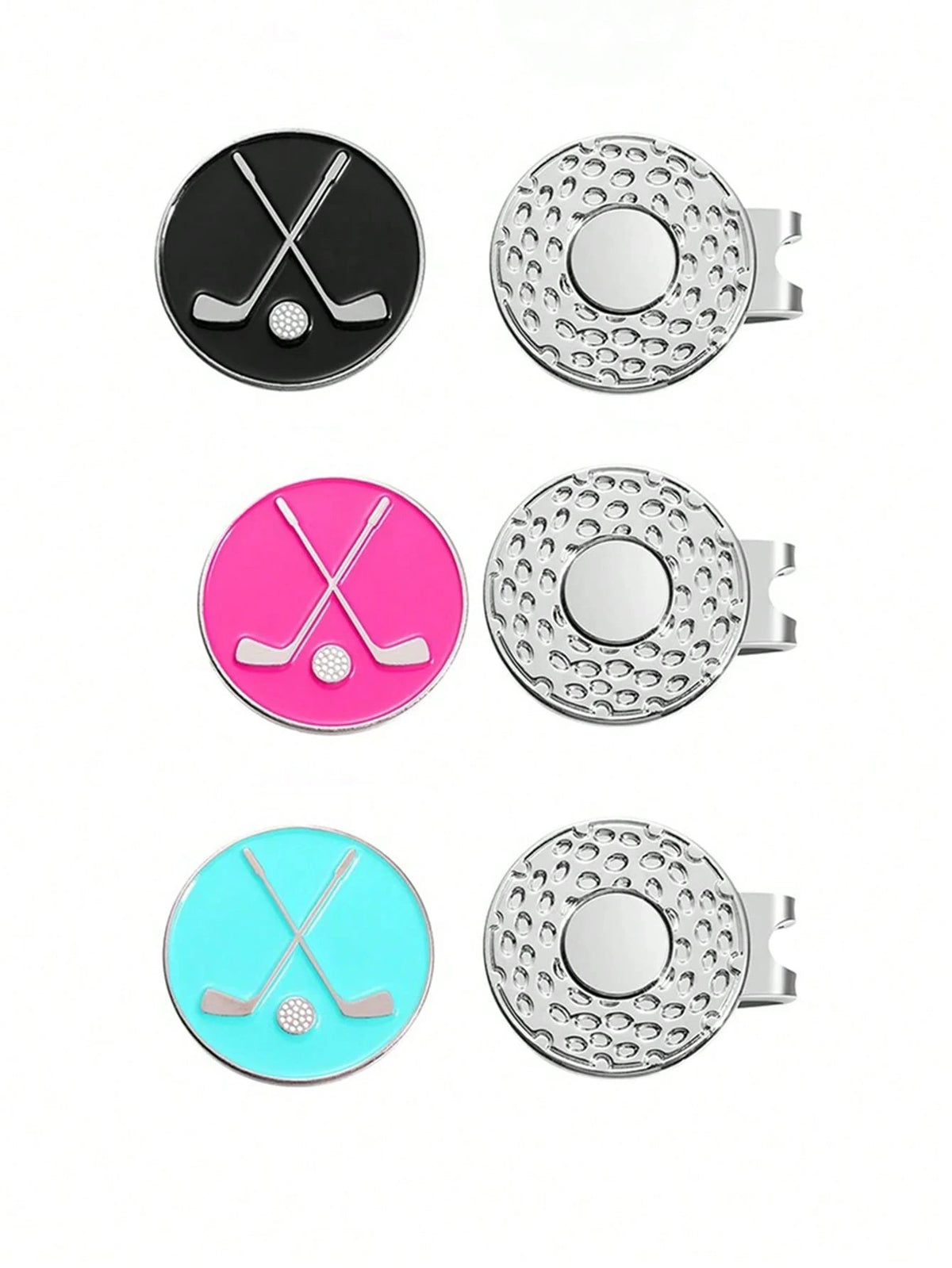 1 To 3 Magnetic Hat Clips. Golf Accessories. Decorated With Wear-Resistant Zinc Alloy. Suitable For Golfers. Color: Light Blue-Green.